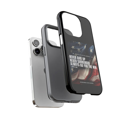 Never Give Up Case Black
