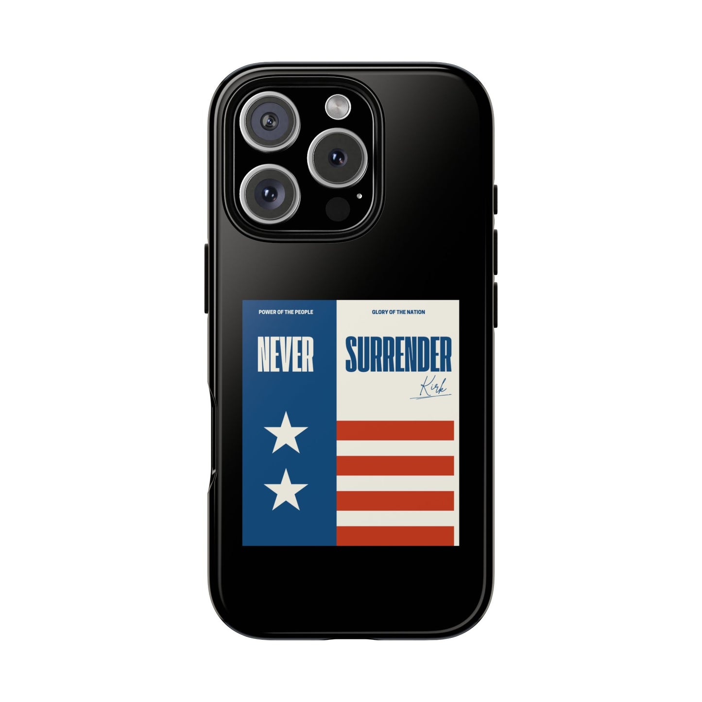 Never Surrender Case Black