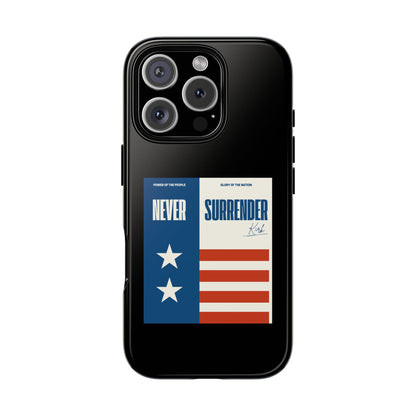 Never Surrender Case Black