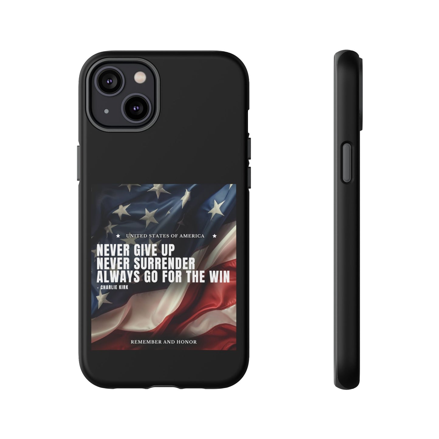 Never Give Up Case Black