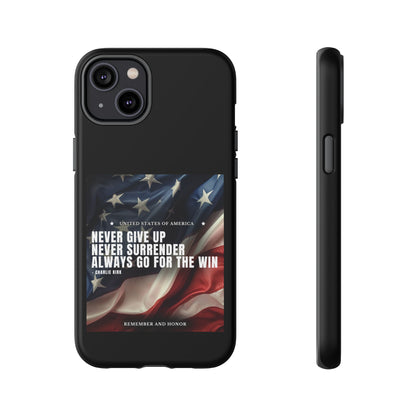Never Give Up Case Black