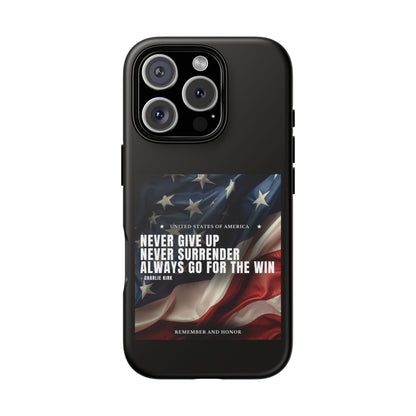 Never Give Up Case Black