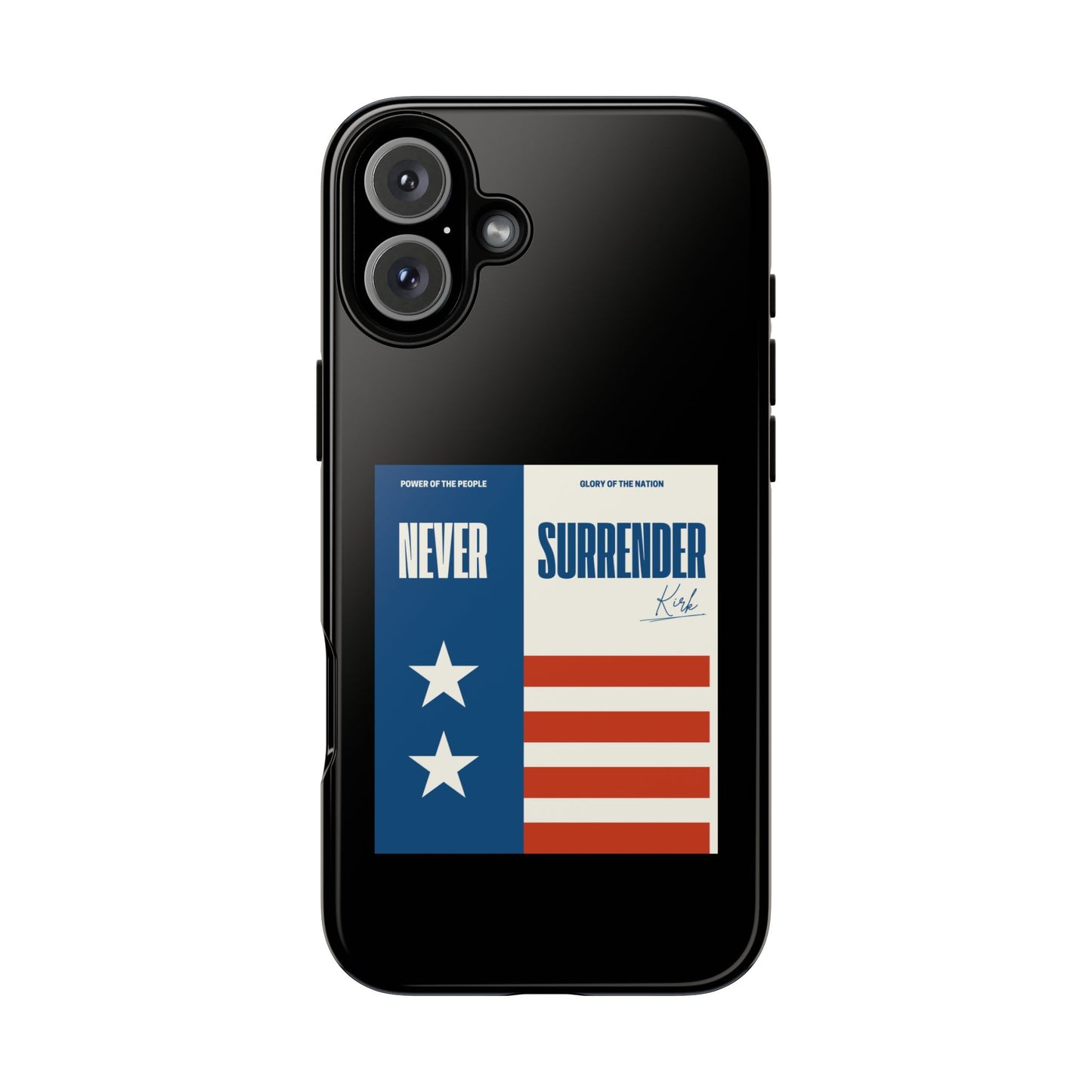 Never Surrender Case Black