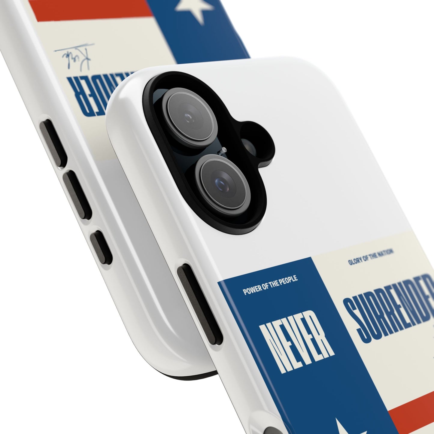 Never Surrender Case White