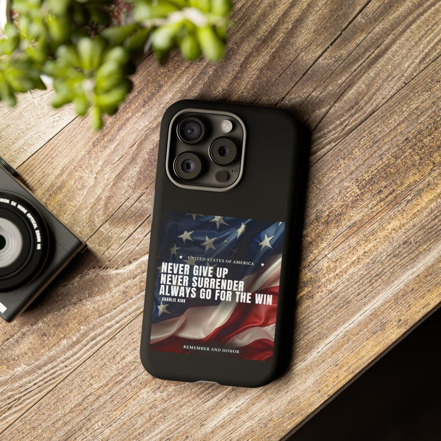 Never Give Up Case Black