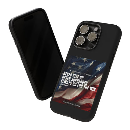 Never Give Up Case Black