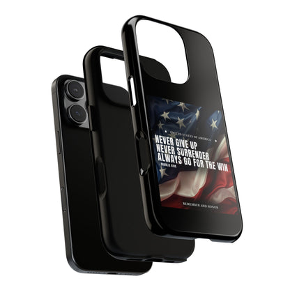 Never Give Up Case Black