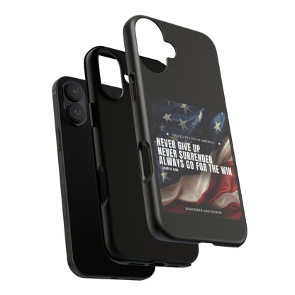 Never Give Up Case Black