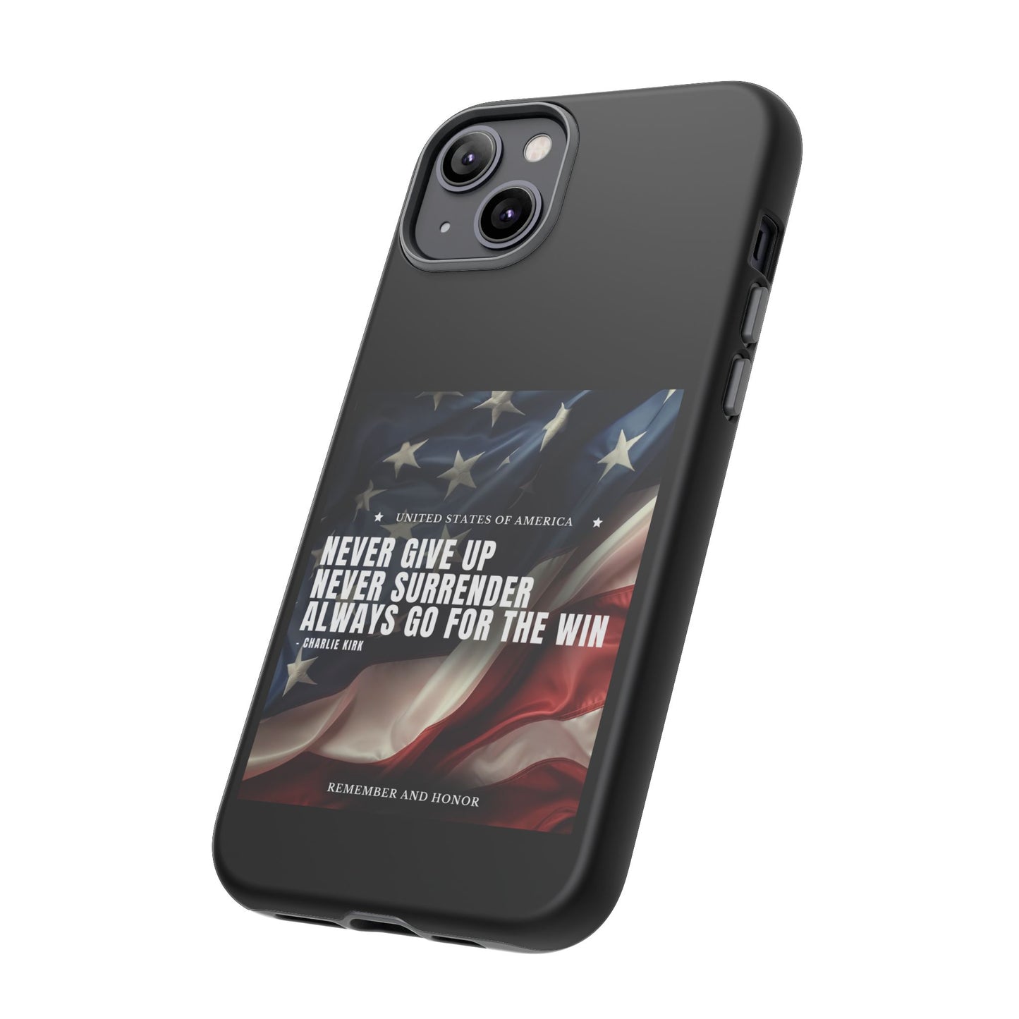 Never Give Up Case Black