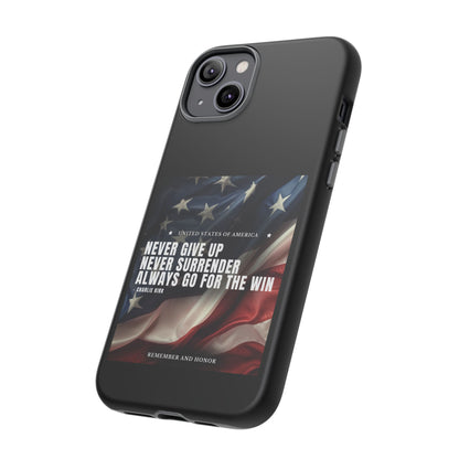 Never Give Up Case Black
