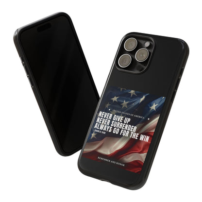 Never Give Up Case Black
