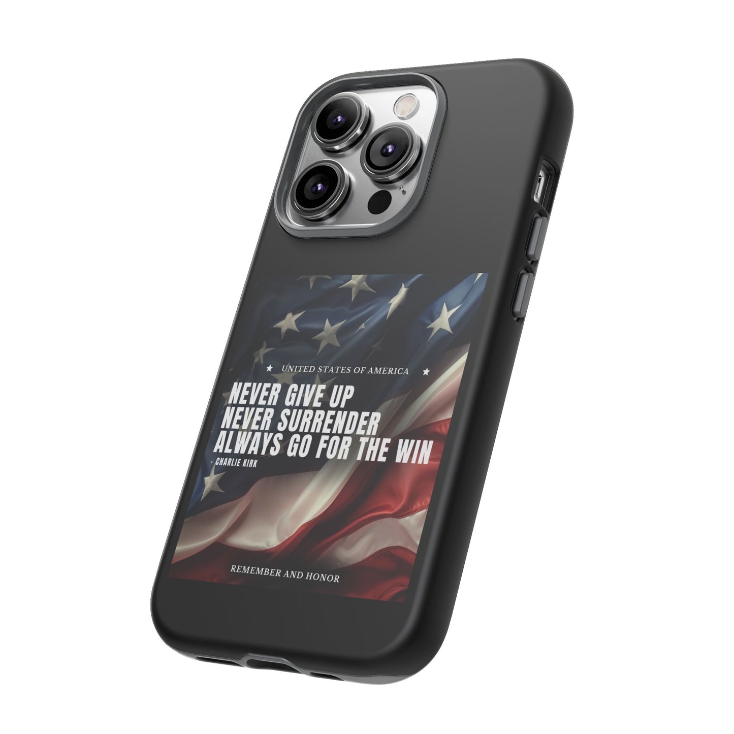 Never Give Up Case Black