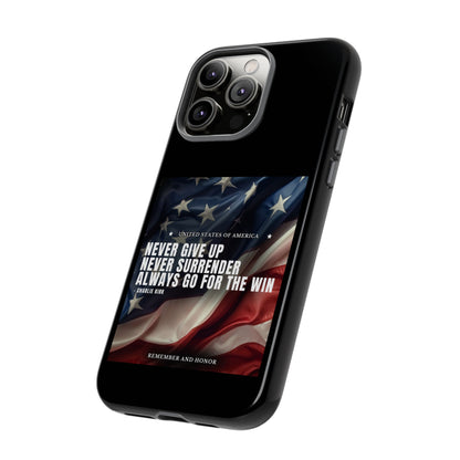 Never Give Up Case Black