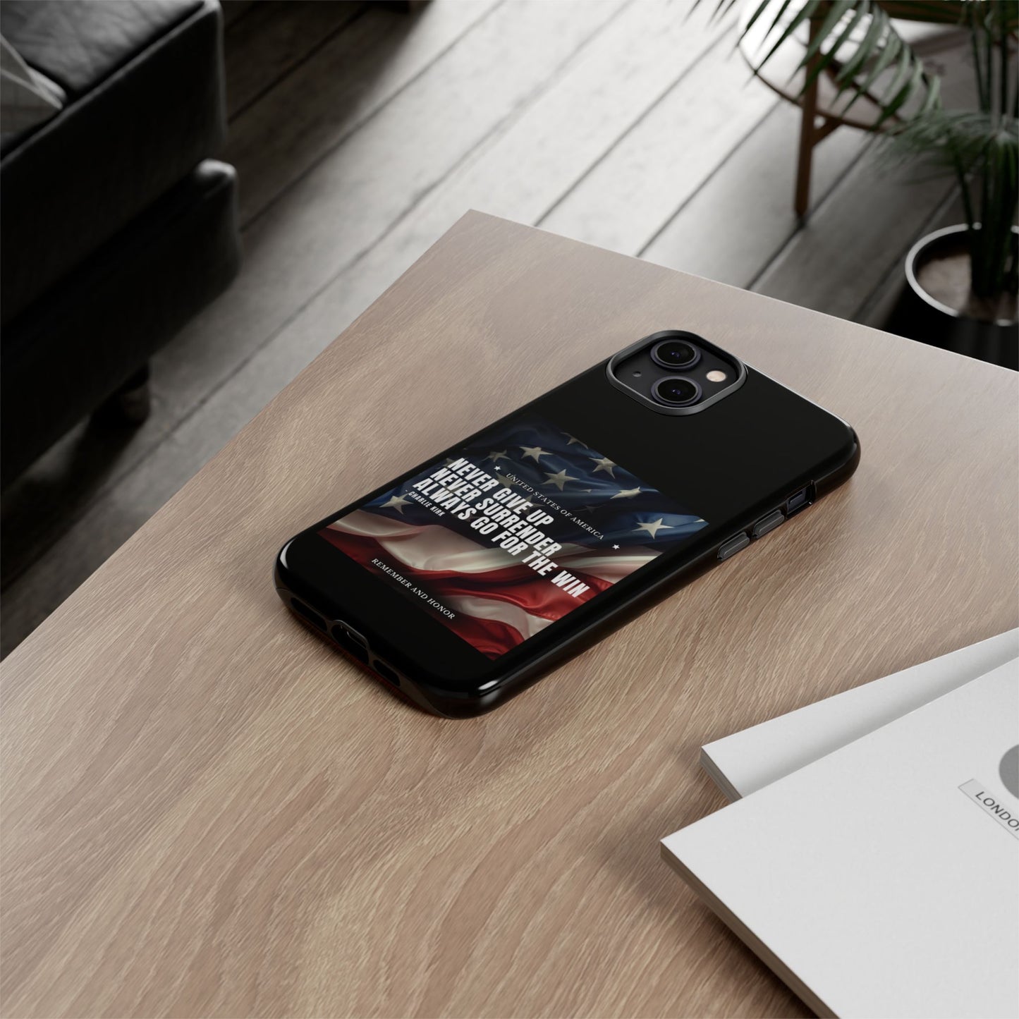 Never Give Up Case Black