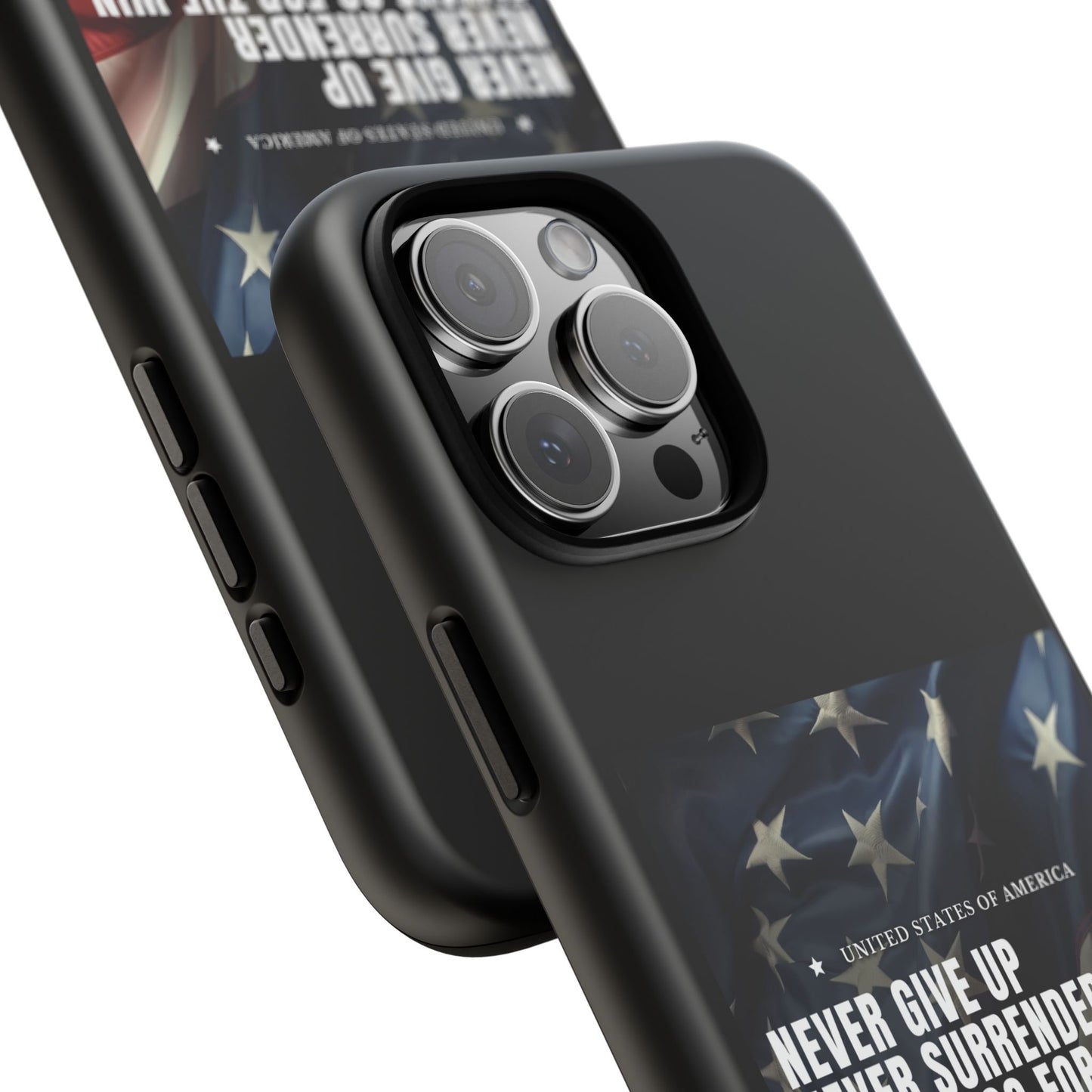 Never Give Up Case Black