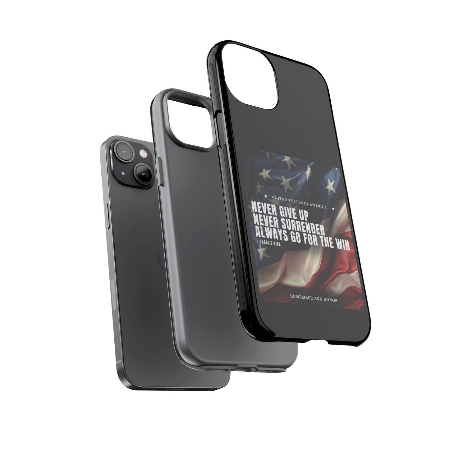 Never Give Up Case Black